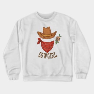 COWGIRL - HAT - SCARF Crewneck Sweatshirt